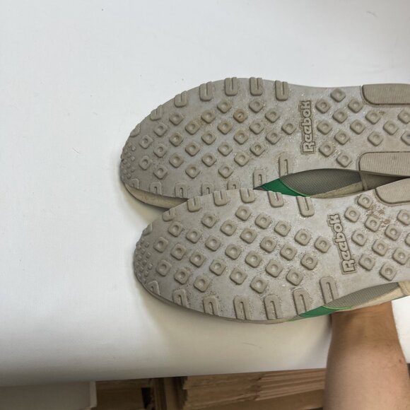 Reebok Classic Nylon Shoes Grey Off-White / Mint Green Men Sz 10 US Retro - Picture 6 of 13